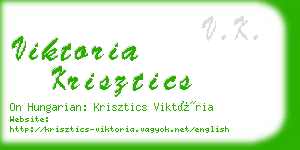 viktoria krisztics business card